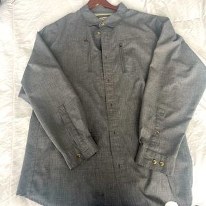 Gray button down
